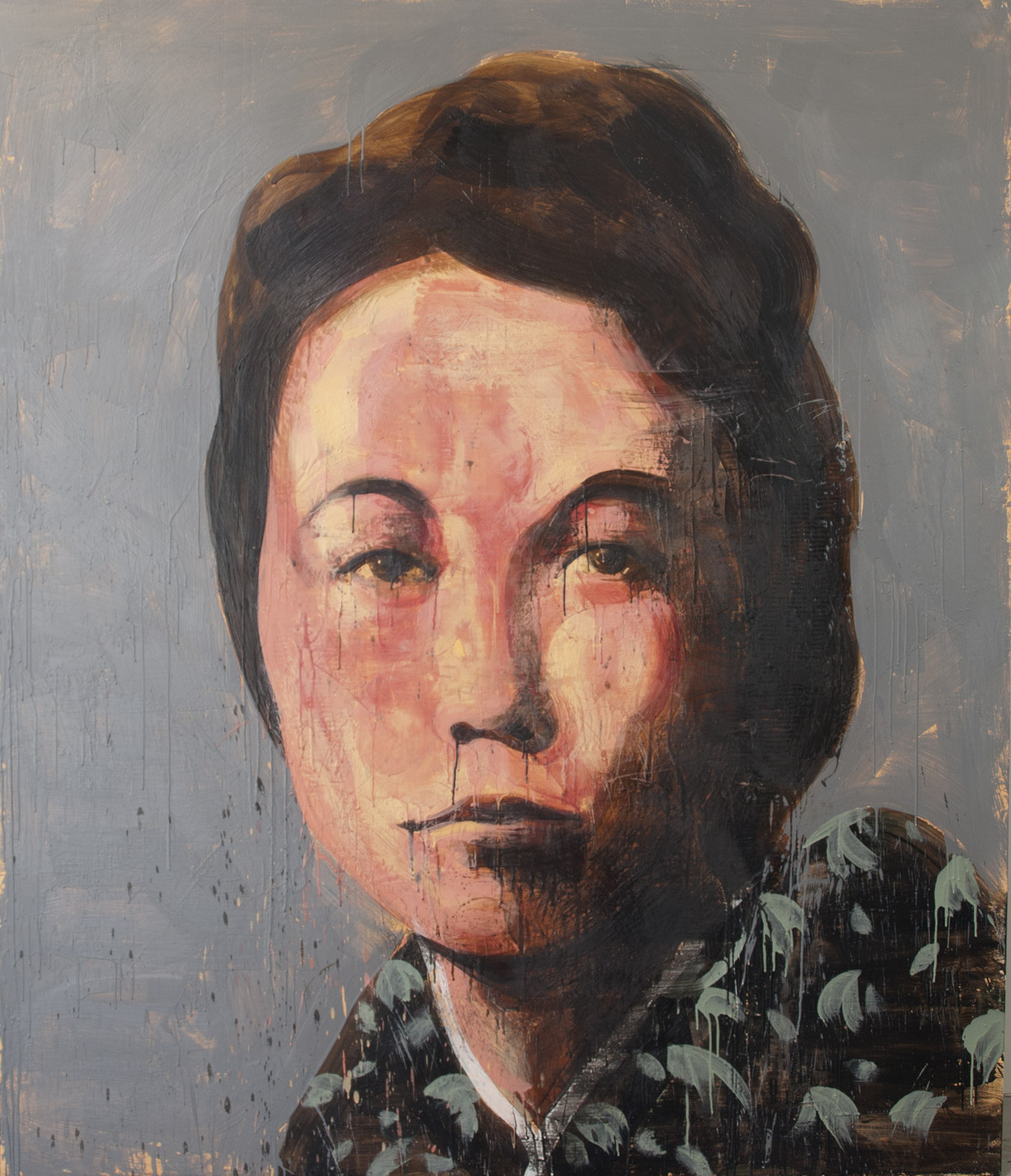Cixi, 2012-14, encaustic on canvas, 84 x 72 inches