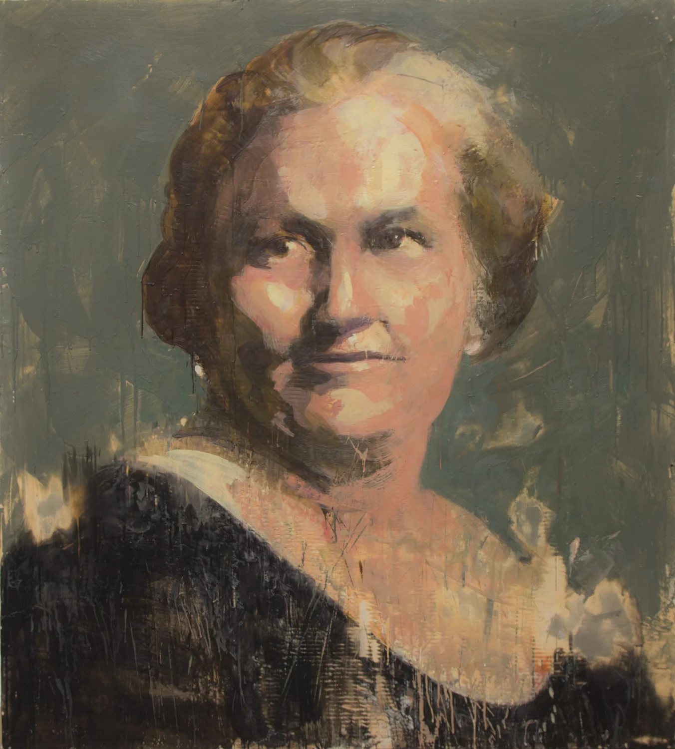 Maria Montesorri, 2013-14, encaustic on canvas, 60 x 54 inches