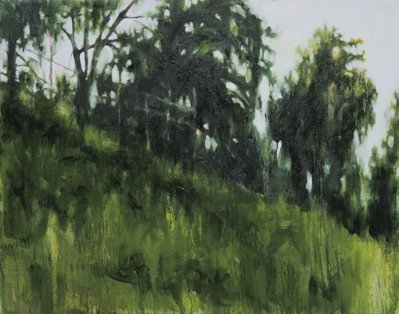 Landscape (pink) II , 2014, Oil on canvas, 22" x 28"