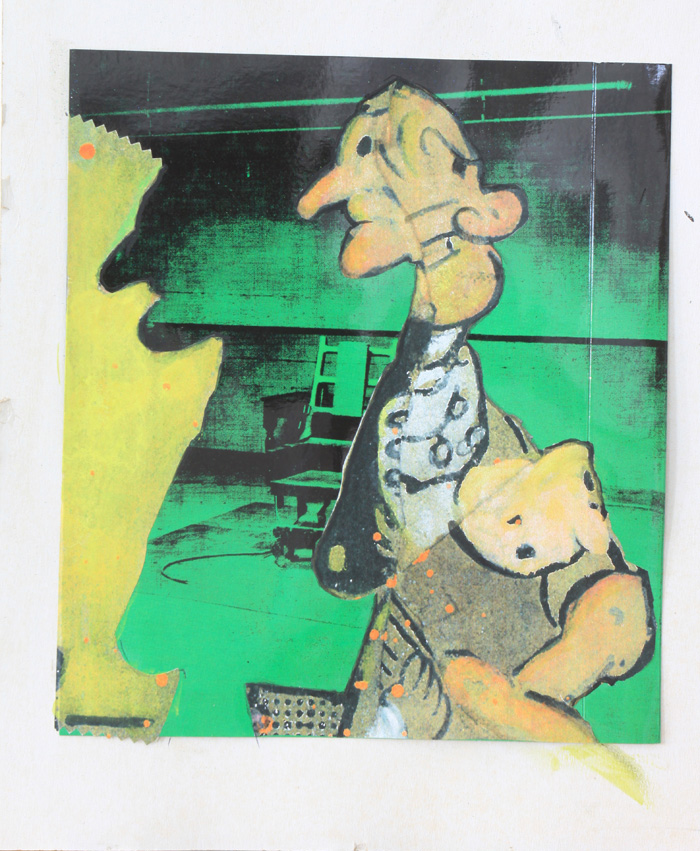Two Faces Have Eye , 2014, 10.5 x 9 inches, paper collage on museum board