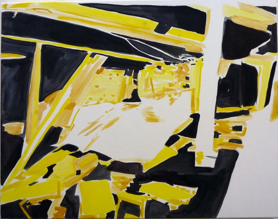 blueprint pile, 2013, 22 x 28 inches, acrylic on canvas