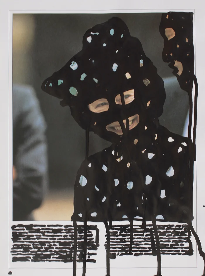 The Royal Family , 2013, 13.75 x 10.25 inches each, paint; found magazine pages