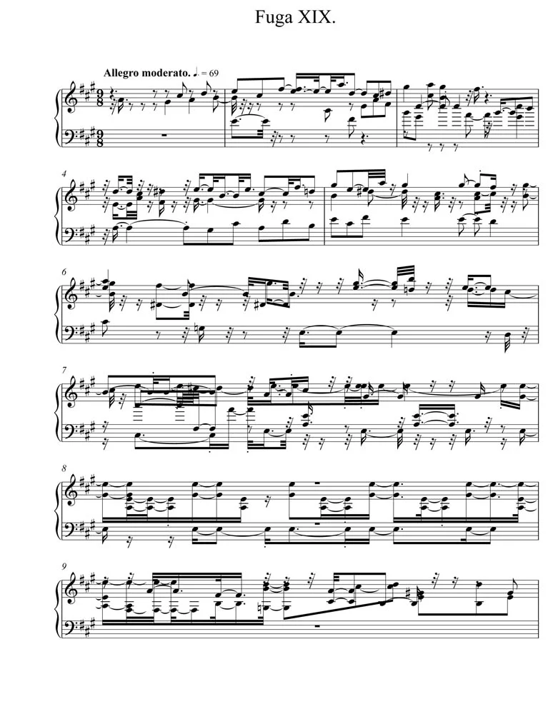 Well-Tempered Clavier, 2012-13, 12 x 9 inches each, paper and ink, singular multiple