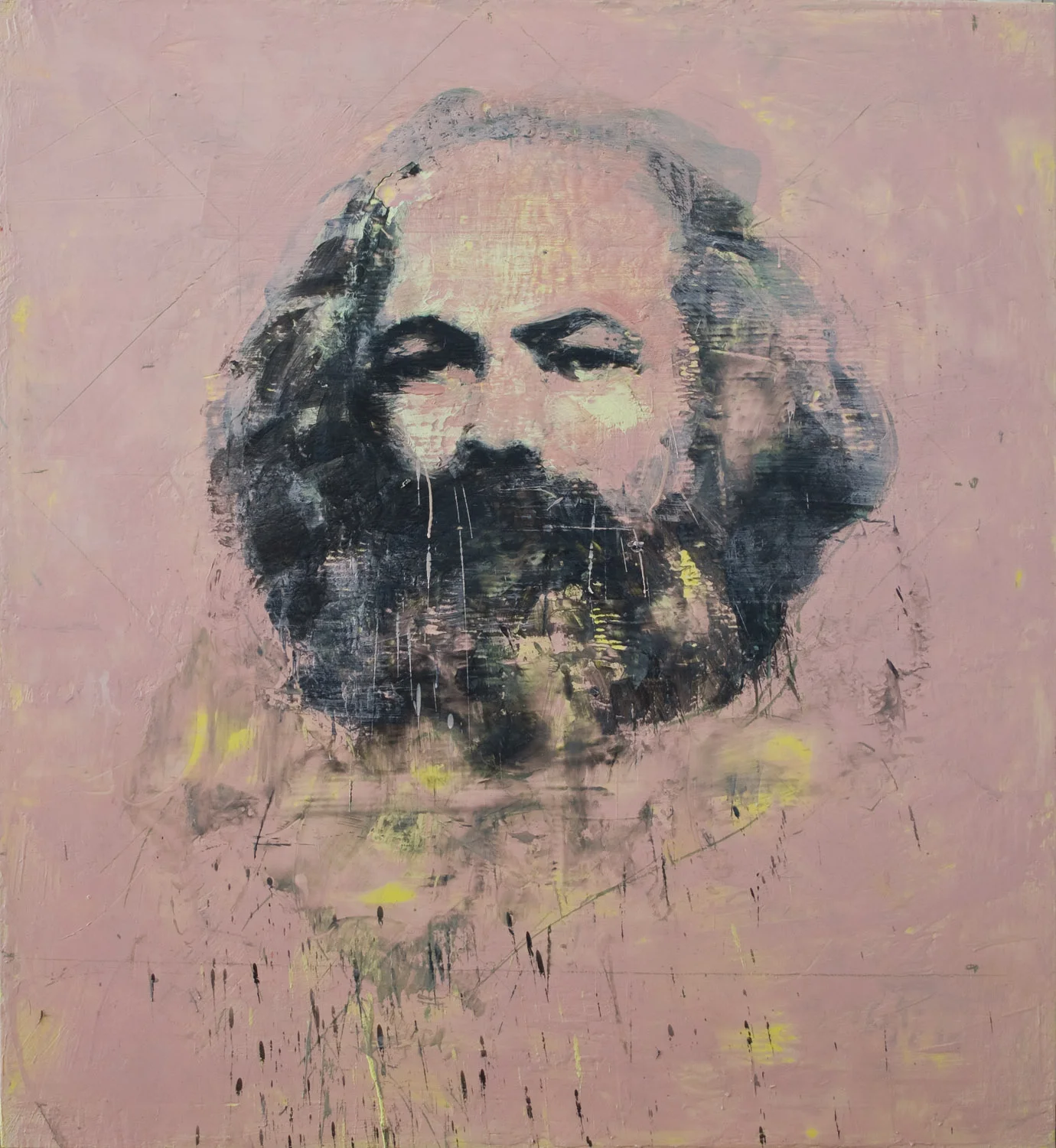 Karl Marx , 2010-11, 60 x 54 in, encaustic on canvas