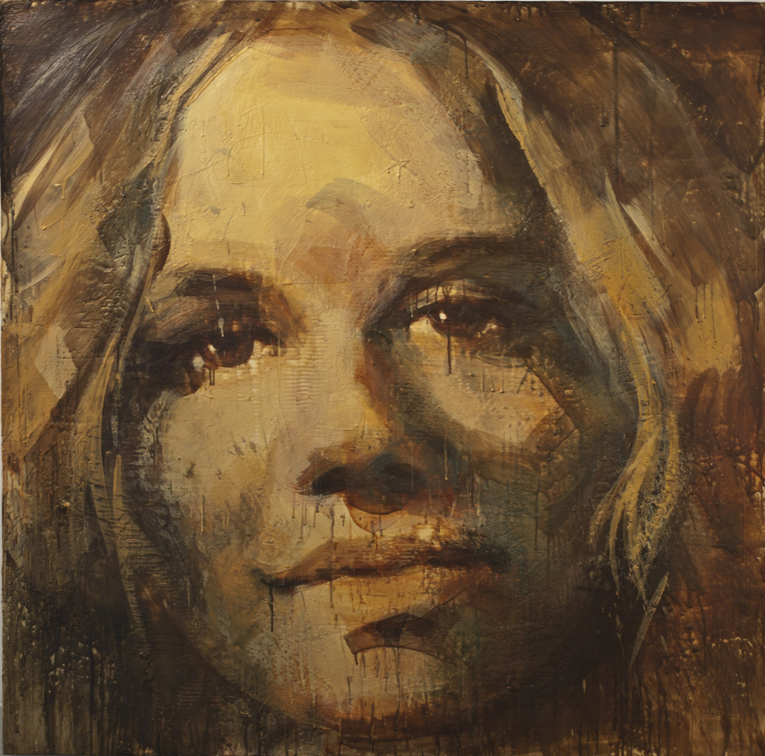 Fortuna, 2007, 60 x 60 in, encaustic on canvas