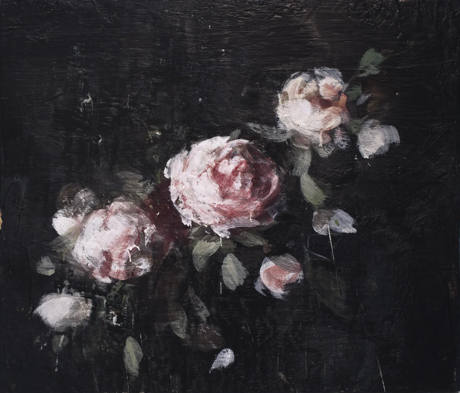 Conversations with the Devil , 2011, 24 x 28 in, encaustic on canvas