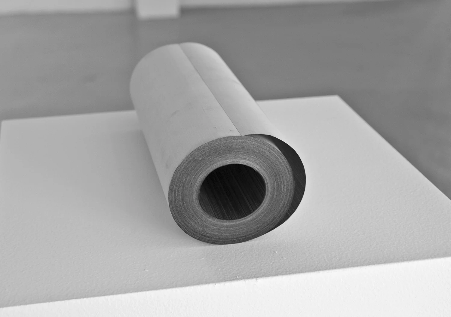 Line by Line II, 2010-11, 3 x 8.5 in; approx. 164 feet, fax paper roll, graphite