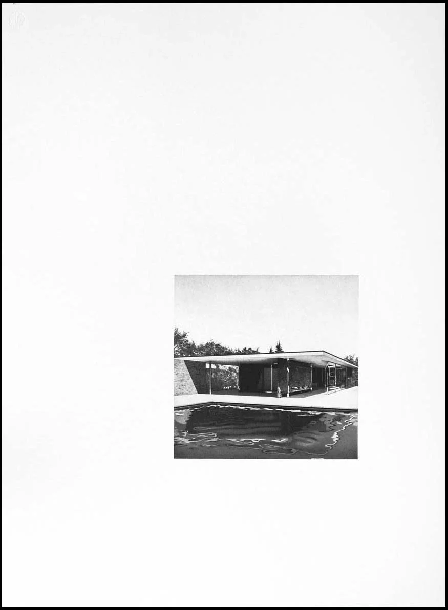 Barcelona Pavilion I, 2008, Image Size: 9 x 9 inches, Paper Size: 30 x 22 inches, graphite on handmade paper