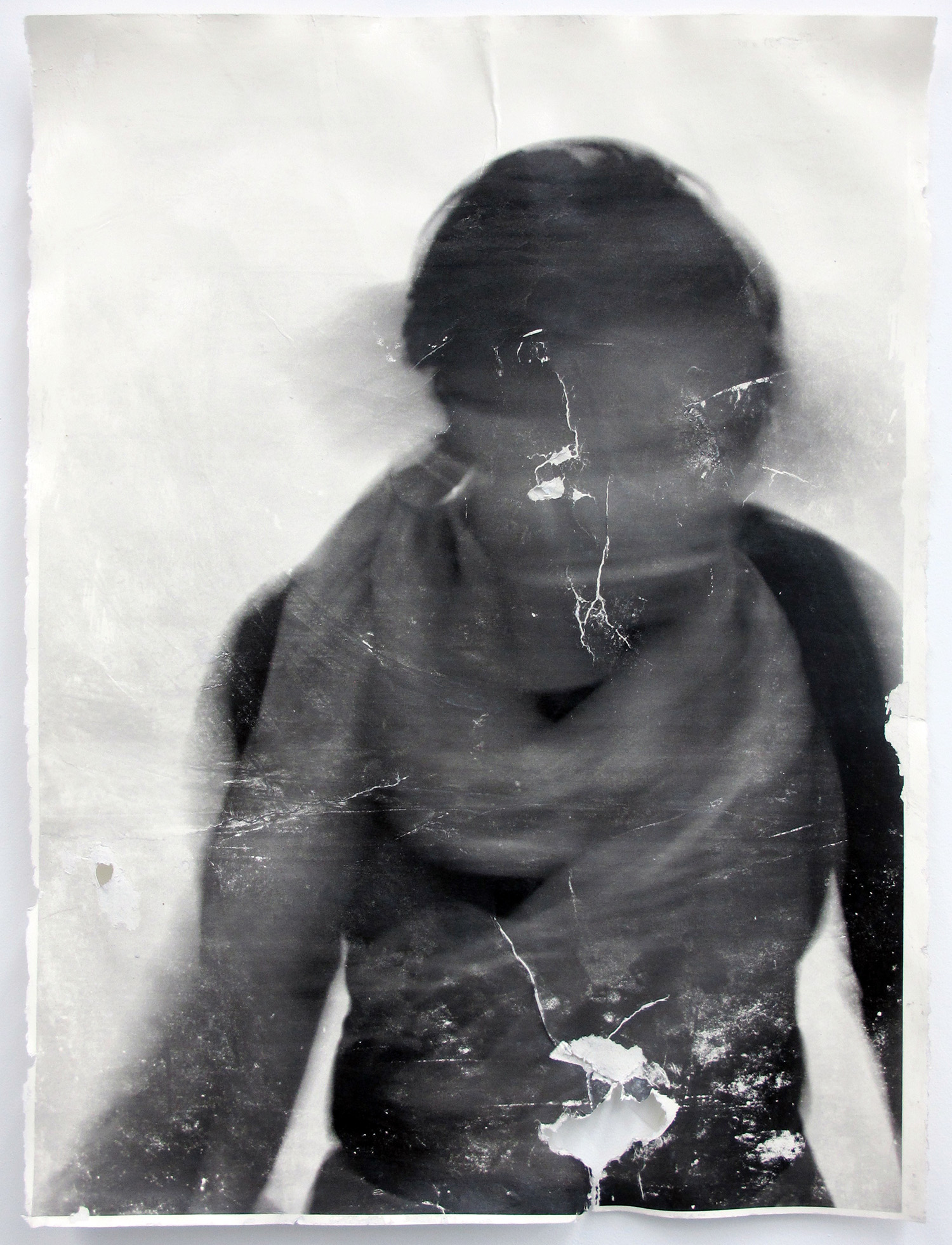 Blur 1 , 2/3 mixed media on paper, 30x22in., 2016