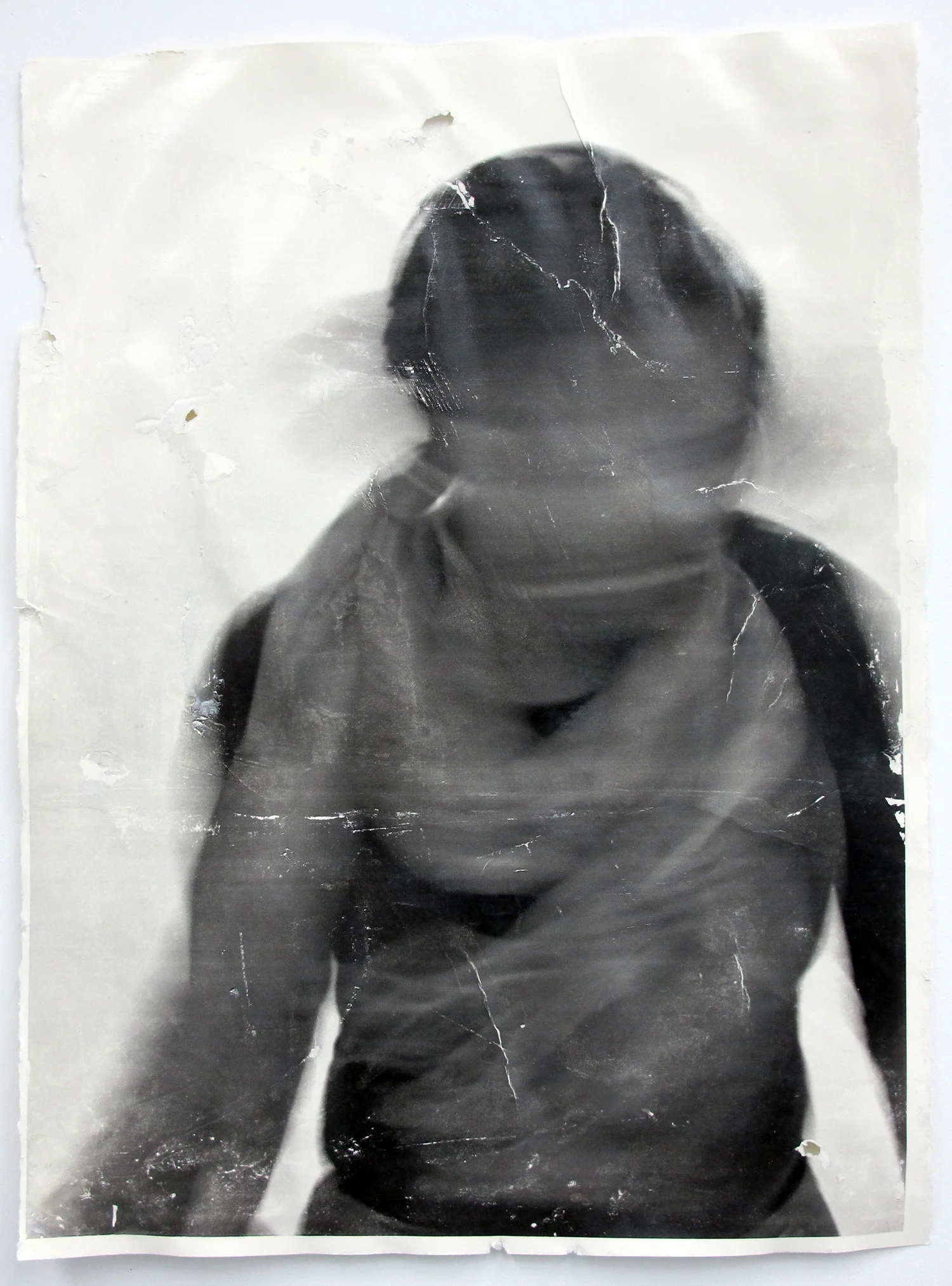 Blur 1 , 3/3 mixed media on paper, 30x22in., 2017