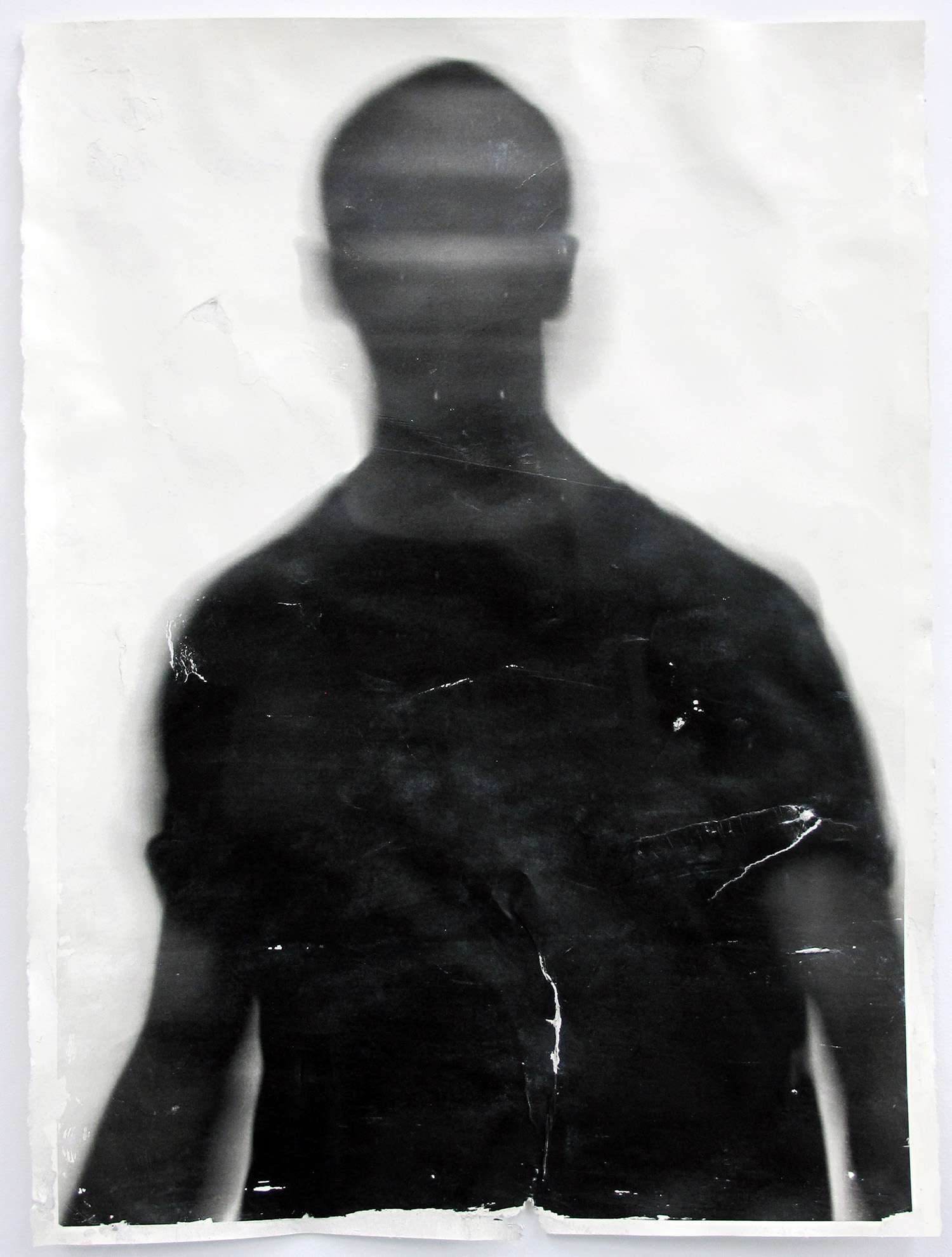 Blur 2 , 2/3 mixed media on paper, 30x22in., 2017