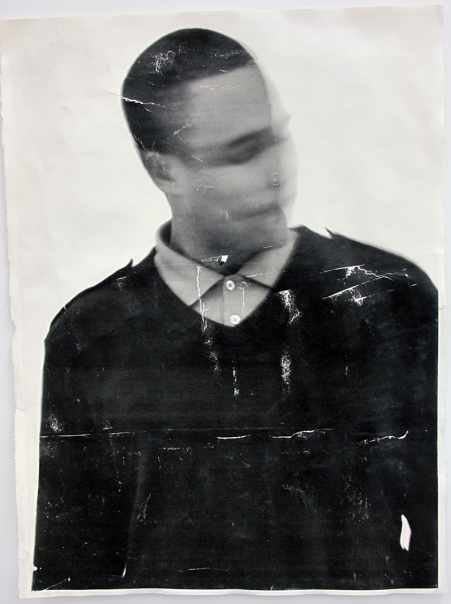 Blur 7 , 1/3 mixed media on paper, 30x22in., 2017
