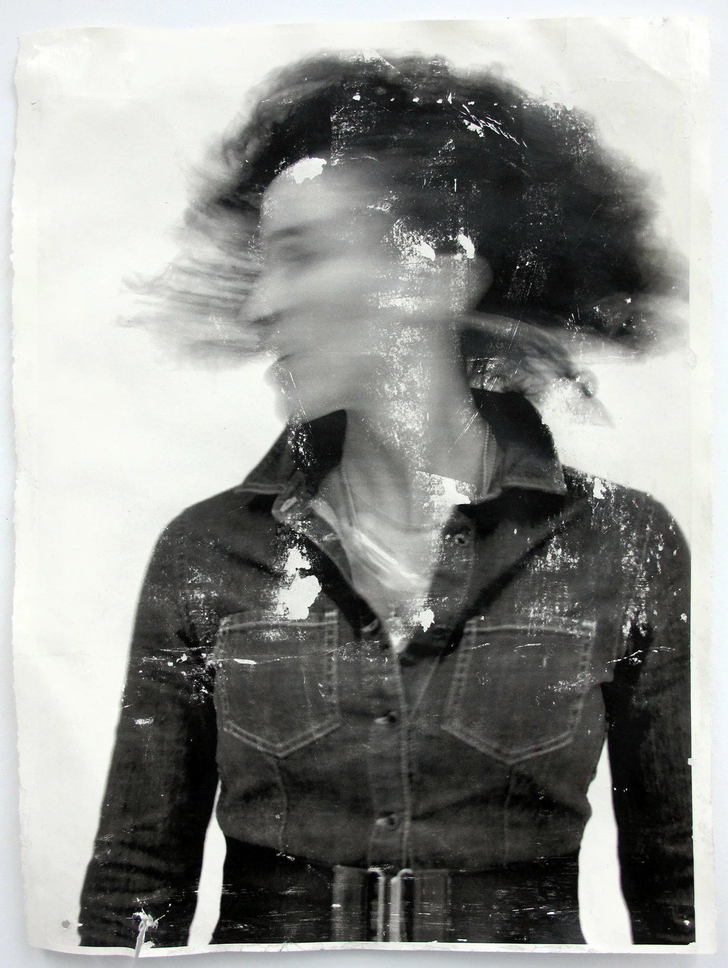 Blur 11 , 2/3 mixed media on paper, 30x22in., 2017