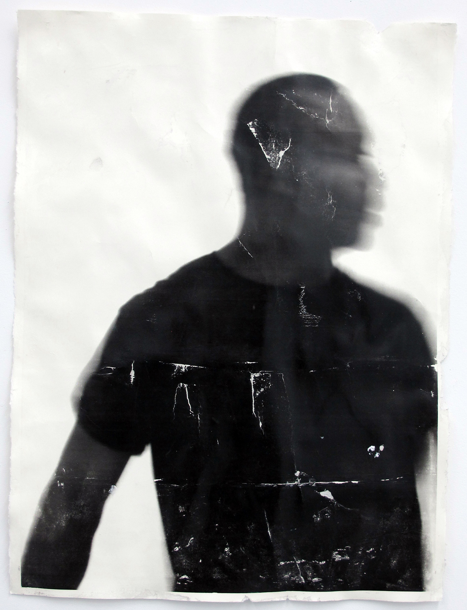 Blur 12 , 1/3 mixed media on paper, 30x22in., 2017