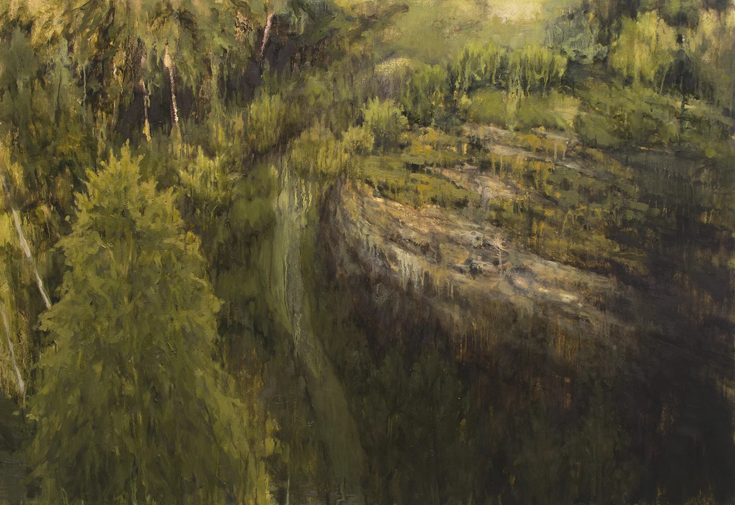 Death by Landscape, 2015, 33 x 48 inches, oil on canvas