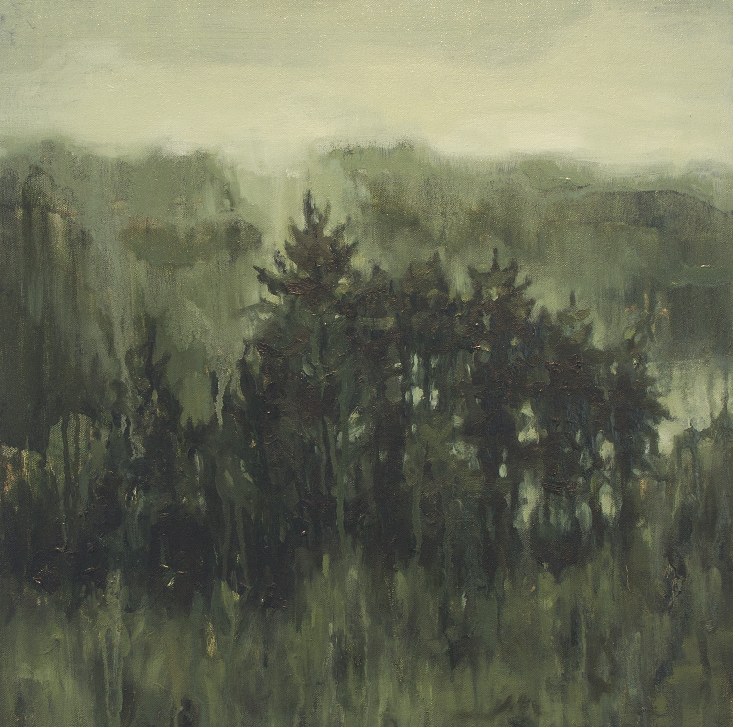A Grey Noise, 2015, 20 x 20 inches, oil on canvas