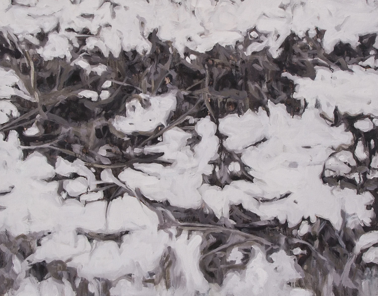 Early Snow (a), 2015, 22 x 28 inches, oil on canvas