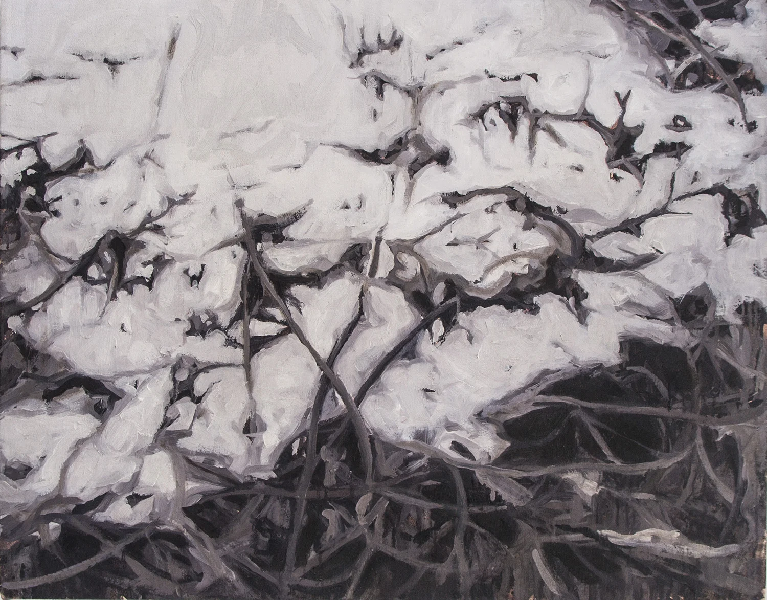 Early Snow (b), 2015, 22 x 28 inches, oil on canvas