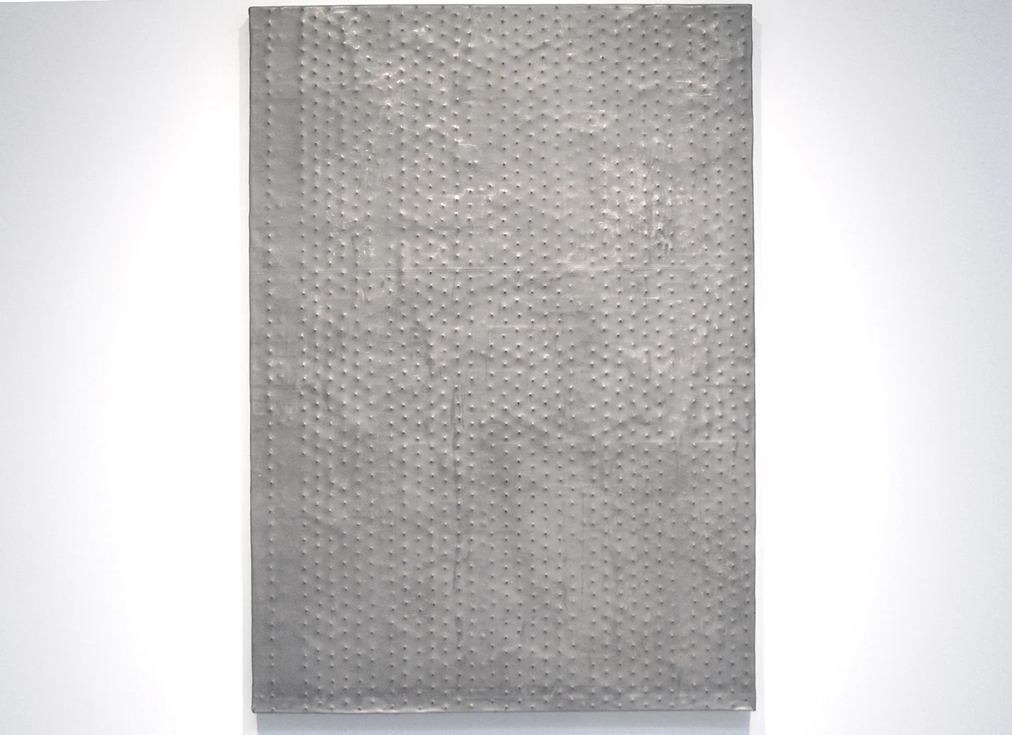 End of the World, 2008, mahogany, carpet strip, lead sheet, 29 x 41 inches