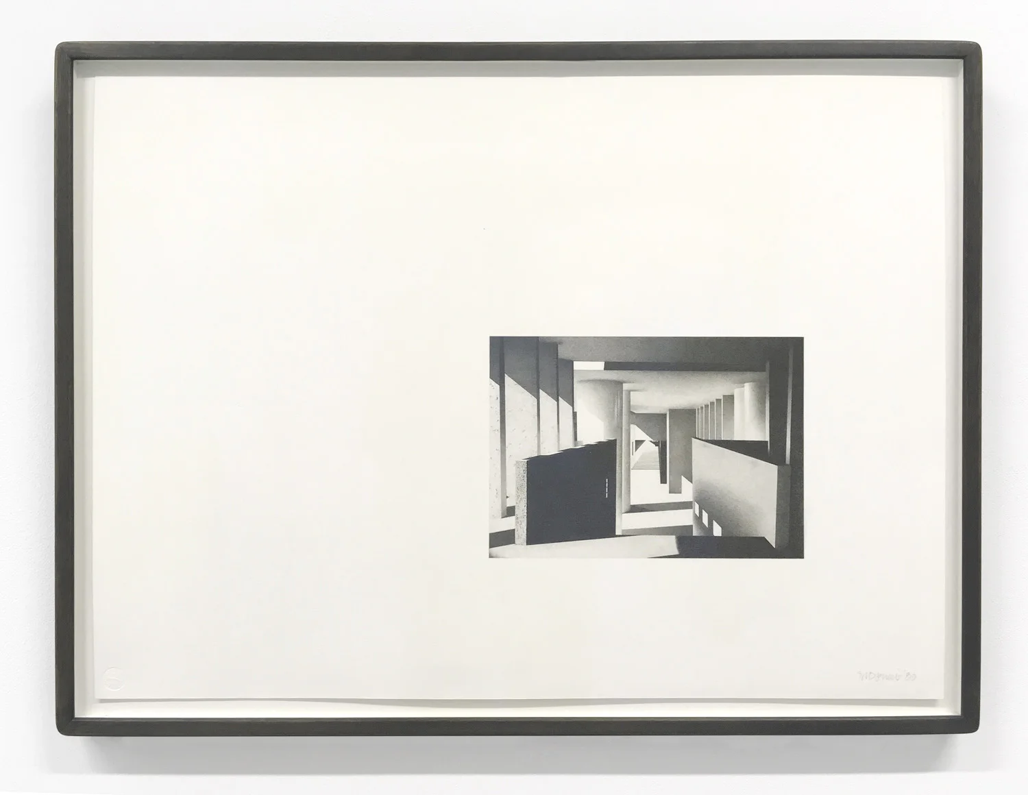 Margaret Priest, The Prison , 1989, series: Immurement , paper: 30 x 22.75 inches, graphite pencil, handmade Strathmore paper