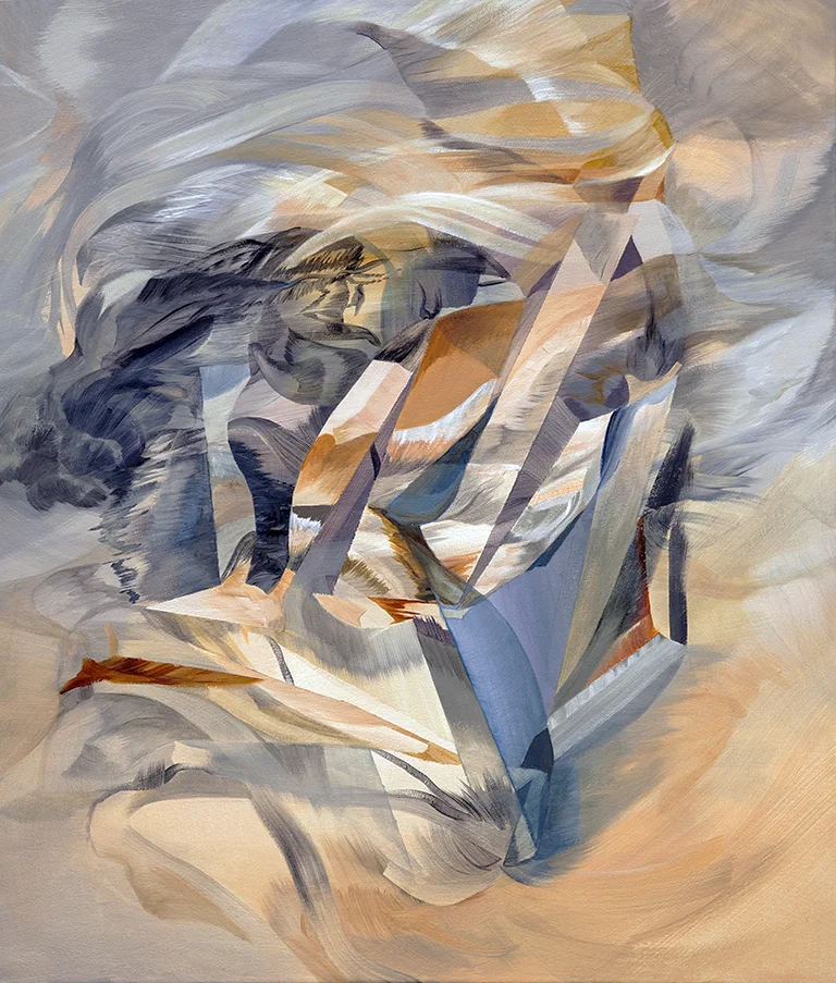 Melanie Authier, Digger's Mantra, 2018, acrylic on canvas, 28 x 24 inches