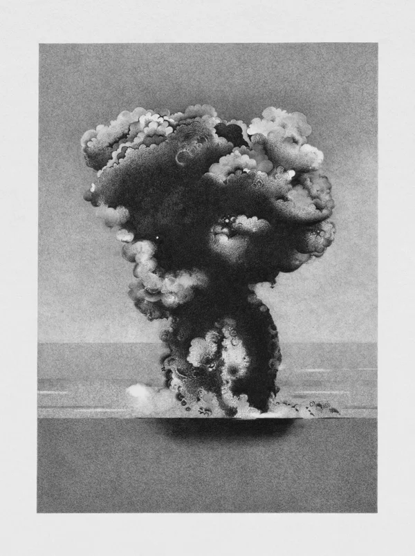 Explosion at Sea 1945 , 2011, 61.75 x 46.5 inches (framed), giclee print from a drawing, edition of 3