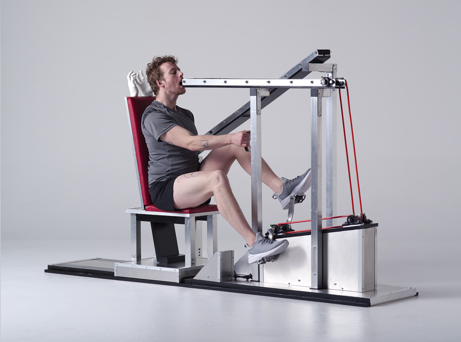 Image: Head forward, strong core, pedal backwards , from the suite: One set to failure