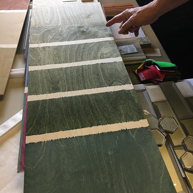 Today Heather and Peter are in the office experimenting with different wood stains and dyes!  It&rsquo;s all about experimenting with different colors and textures to creat something special. 
______________________________
#texasarchitecture #texasa