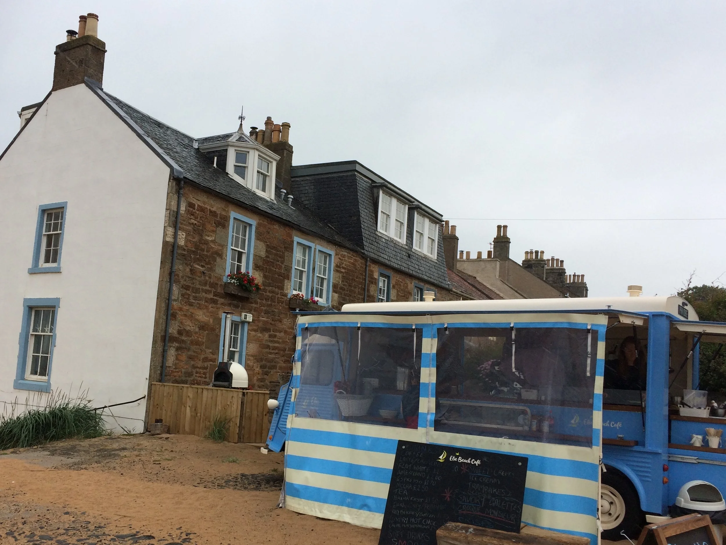 Break Water House with the Elie Beach Cafe in the foreground