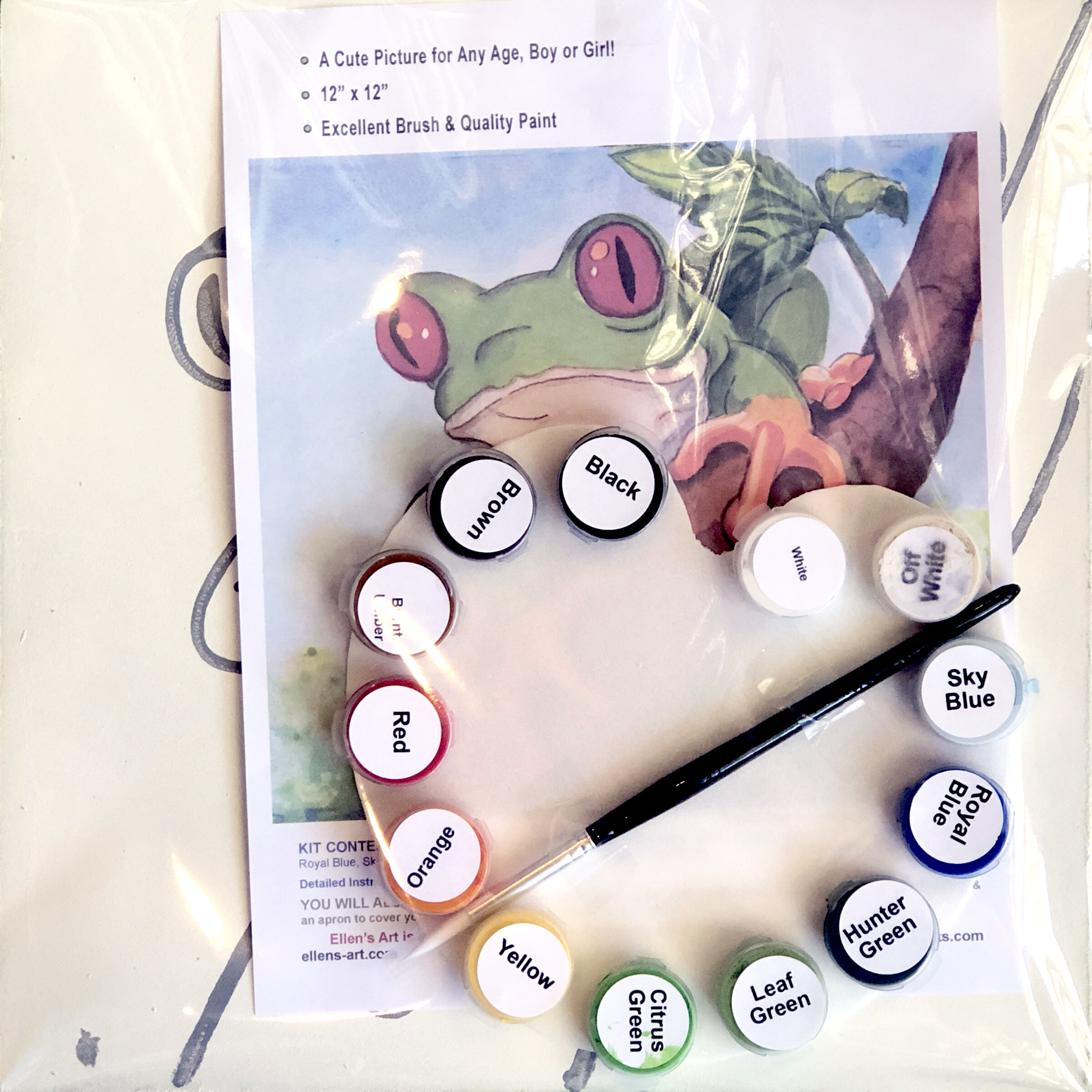 Frog Art Kit 12 x 12 — Ellen's Art / Blessed and Broken Creations