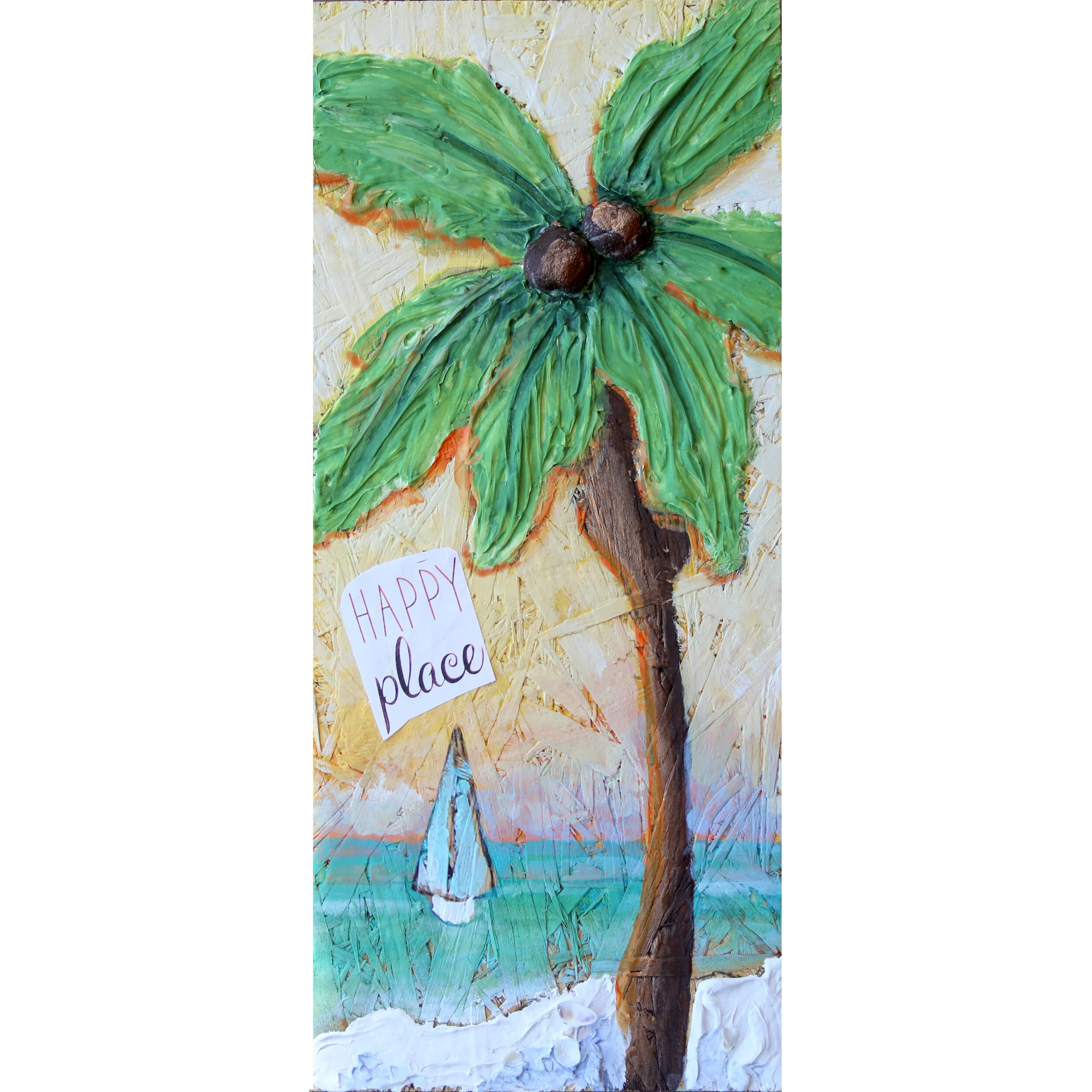 High Texture Palm Tree Art Kit size 7 x 16 (YouTube VIDEO)