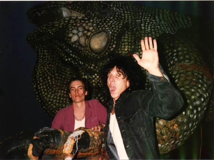 me and kevin on the roof of the lonestar cafe. nyc, 1986