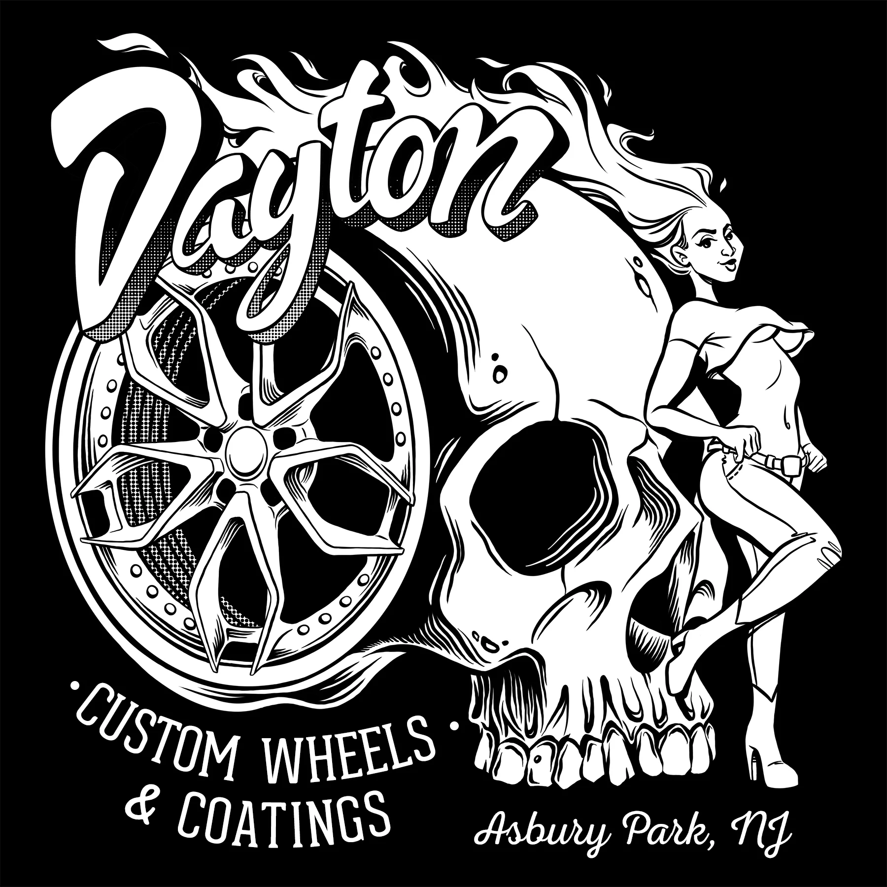 Black and White Design for Shop T-Shirts