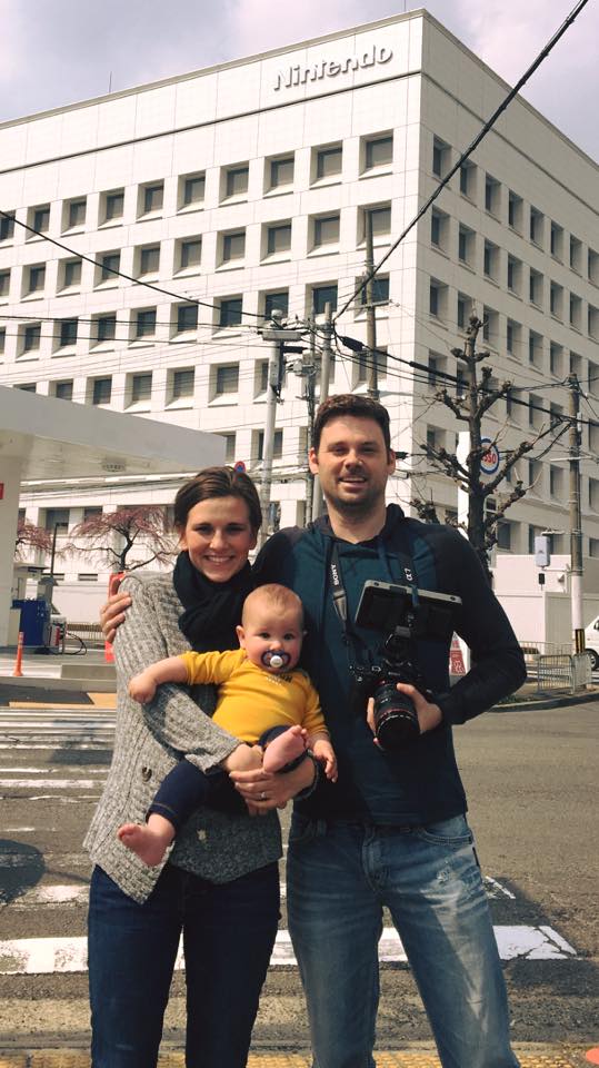 My wife, my son, and I at Nintendo Headquarters in Japan. Super fun just to stop by and see it.