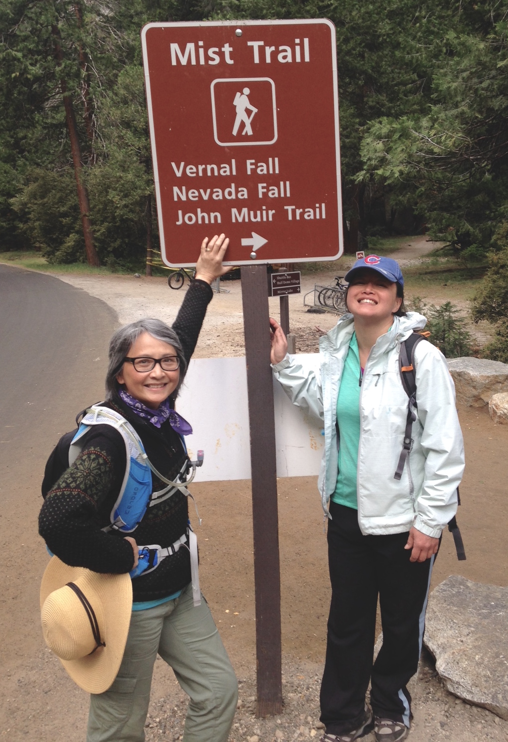 Total: 6.7 miles and 2162 feet elevation gain from the bottom of Mist Trail to the top of Nevada Fall. Yosemite, California. 2016. www.chibeingchi.com