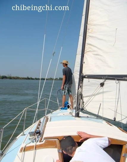 Sailing on the Sacramento Delta.