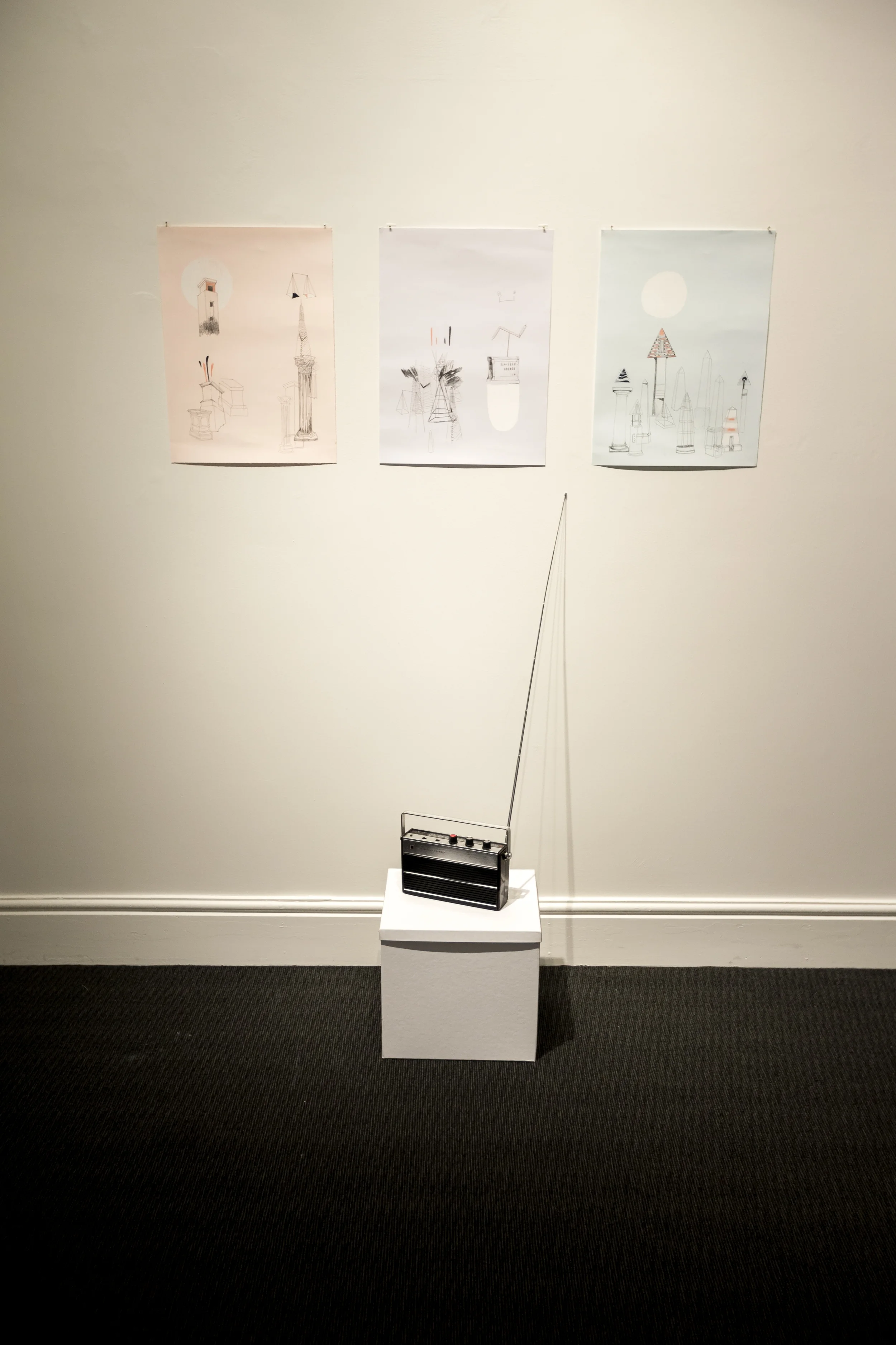 Gemma Weston, Three Stories About Mixed Messages (2.0), 2012-16, digital print on Polyester, X-Banner stand