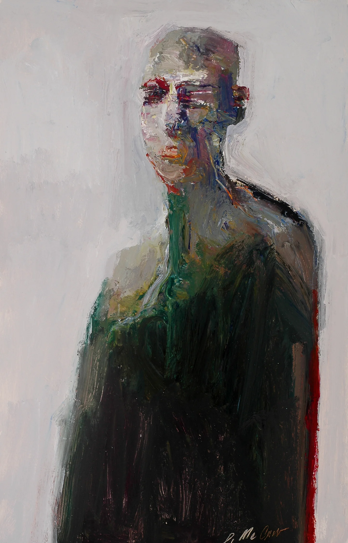 "Uncovered" 36x24 in. 91x61 cm. oil on board 2014