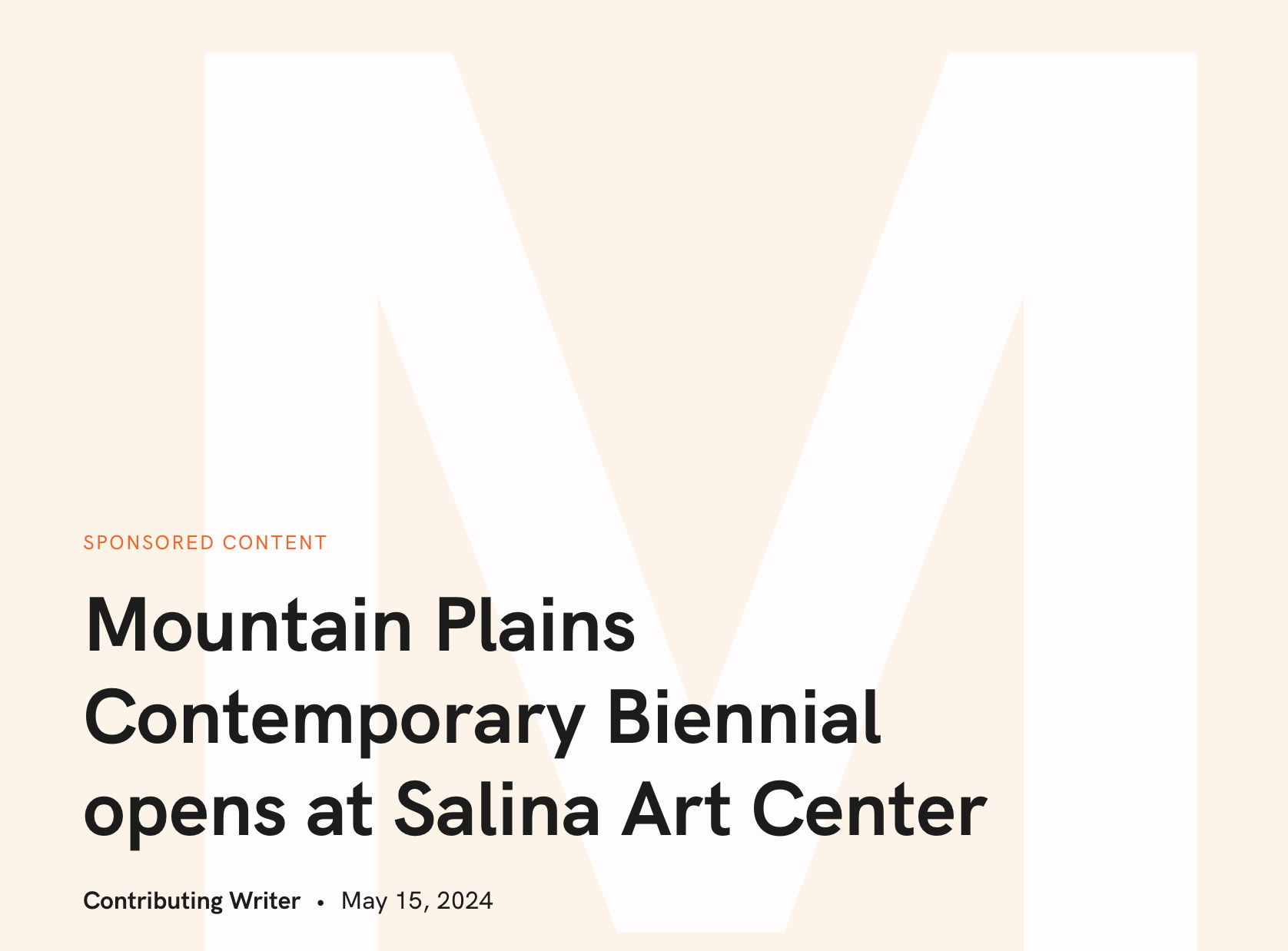 Mountain Plains Contemporary Biennial opens at Salina Art Center