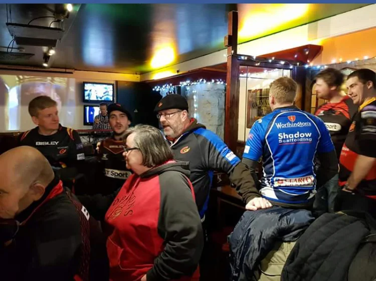 A Welsh touring party, in an Irish Bar, in France...