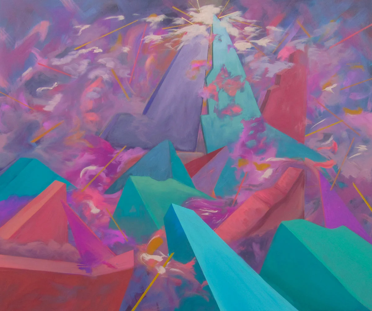 Sinking Structures, oil on canvas, 60" x 72"