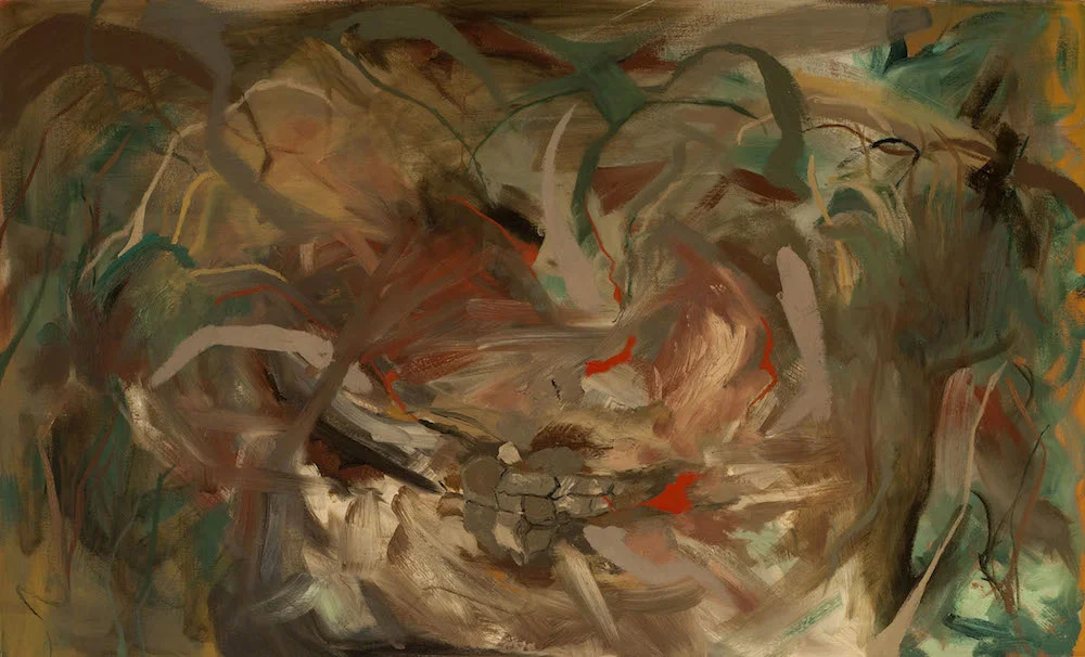 Nesting, oil on canvas, 24" x 40"