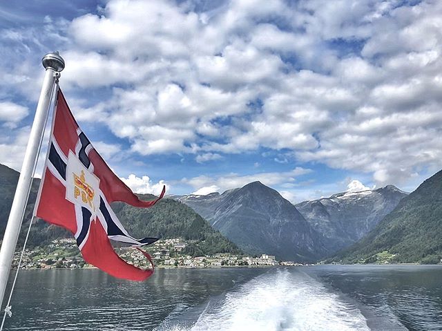 View of Balestrand, a good base for exploring Norway&rsquo;s Sognfjord region by ferry. #norway #balestrand #ferrytravel #fjordsofnorway