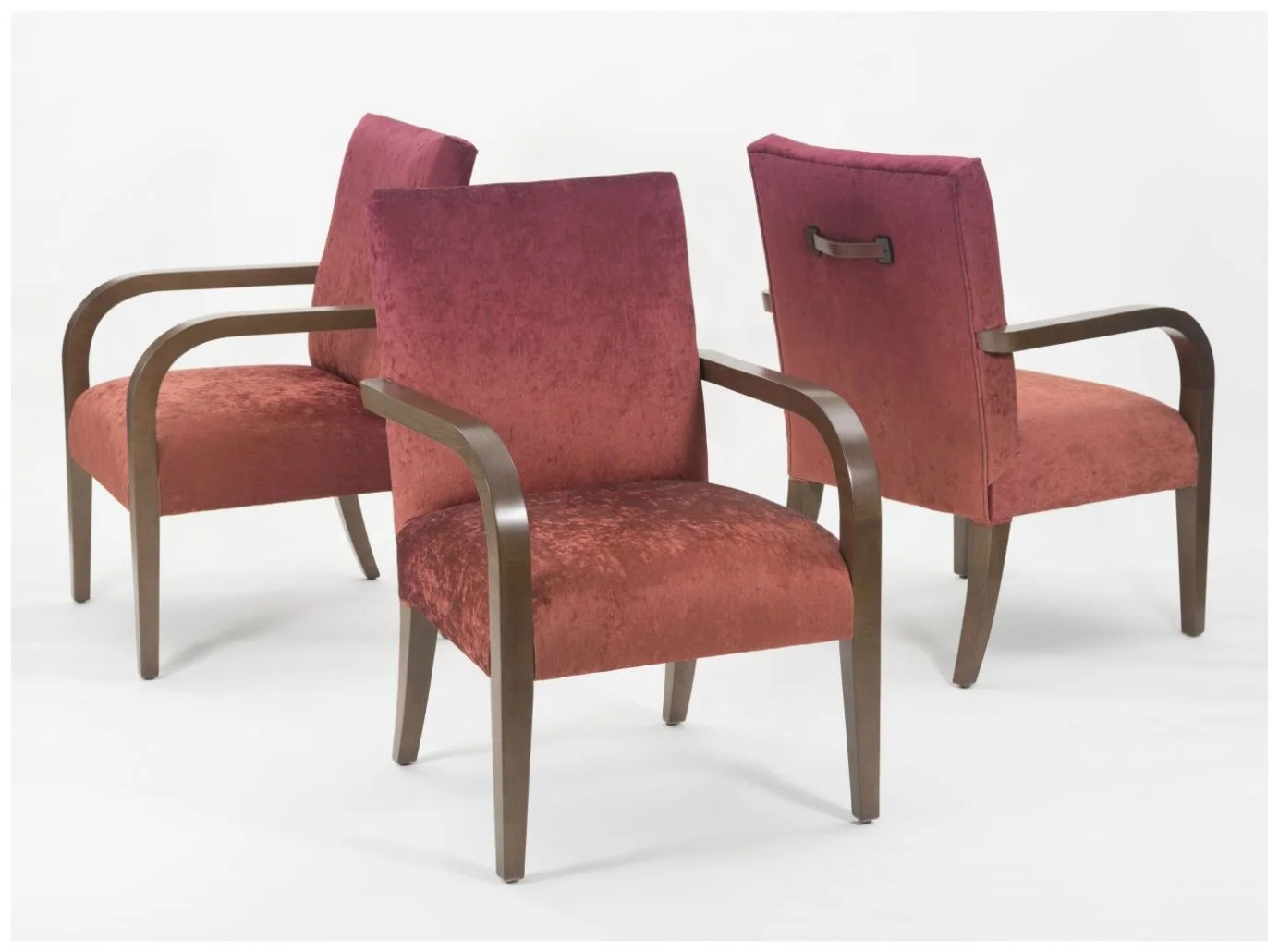 Custom Casino Armchairs with Leather Handles