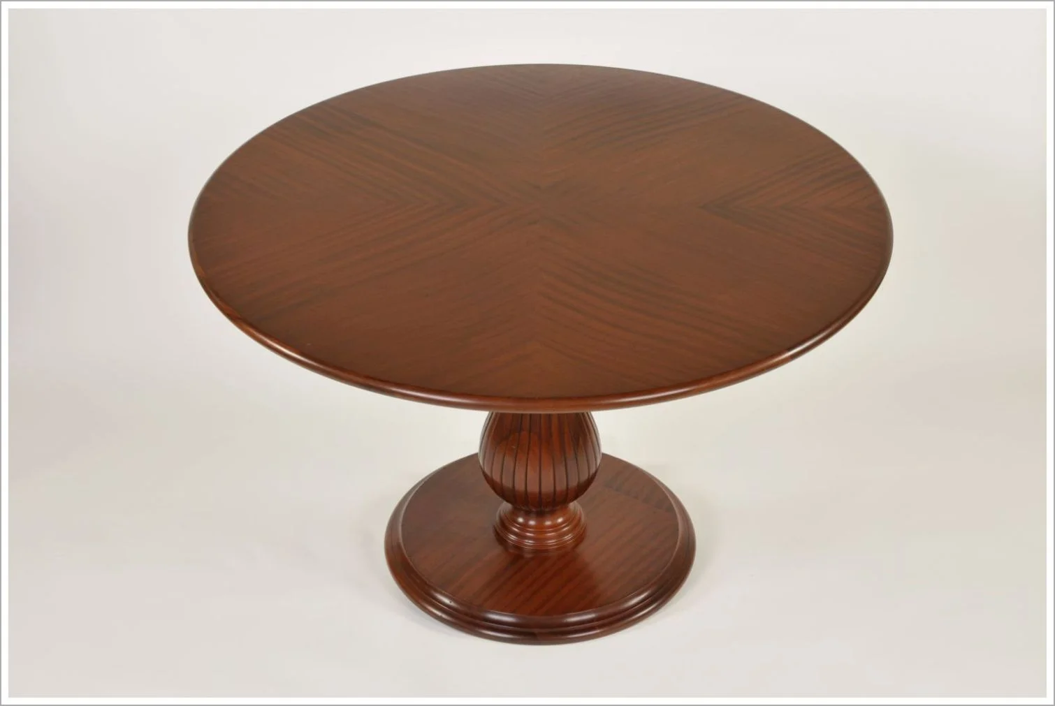 Reverse Diamond Custom Reeded Pedestal Tables