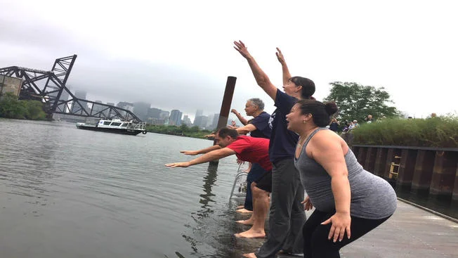 Chicago River Advocates and Public Officials Take "The Big Jump" + Indoor Trampoline Park Coming Soon + New Neighborhood Restaurant Openings: Top 3 Stories In and Around West Town