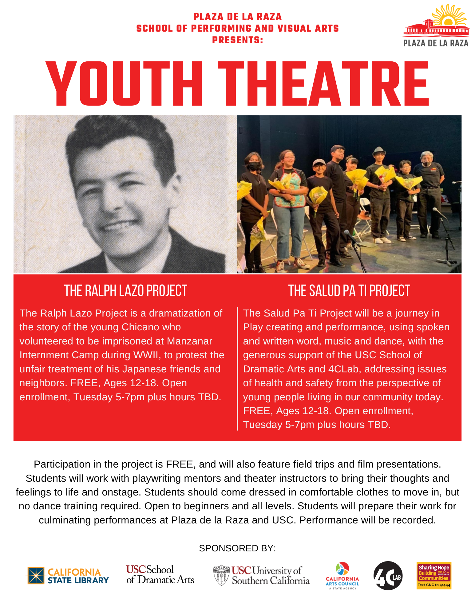 Youth Theatre at Plaza de la Raza, 2022-23