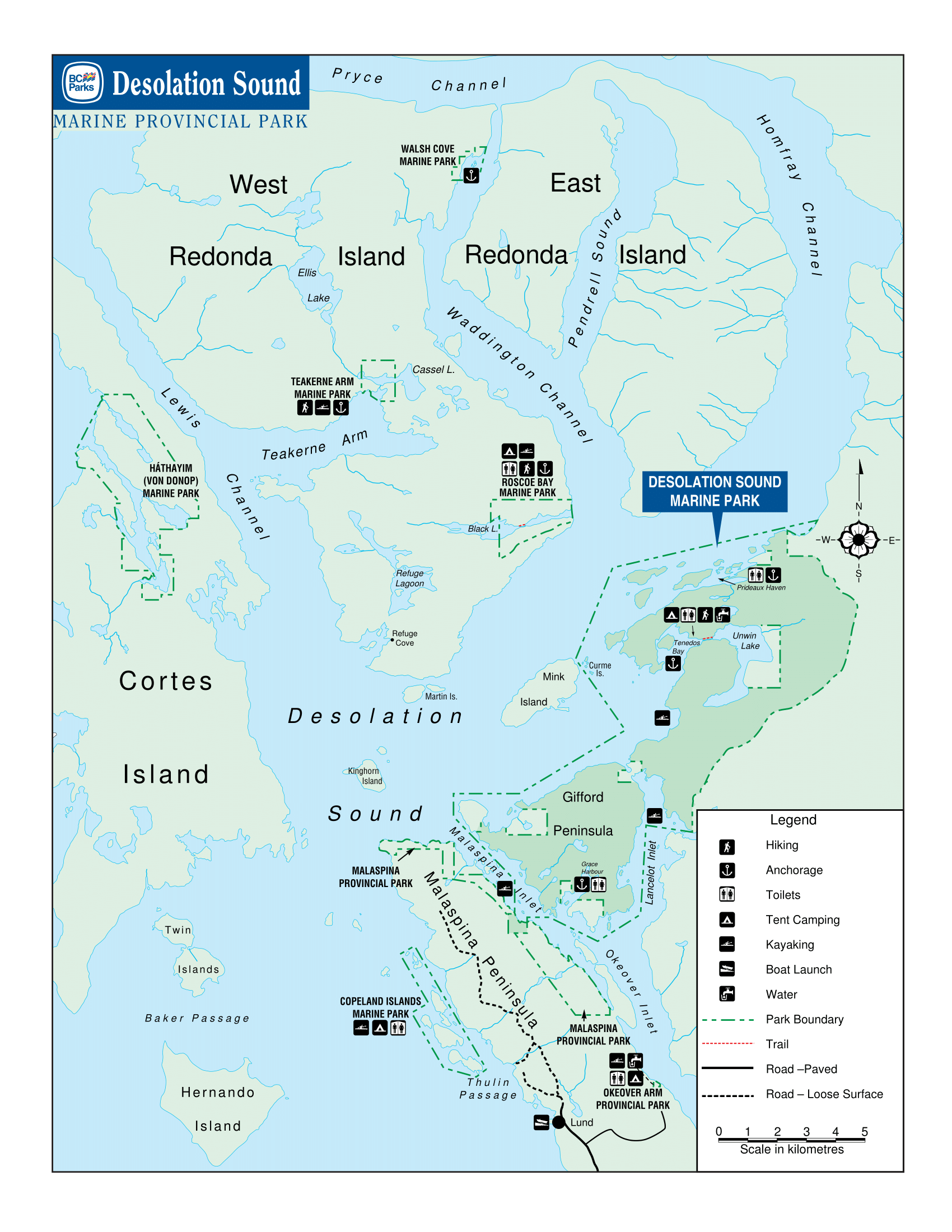 Desolation Sound Bc Map Mitchell's Canoe, Kayak & Sup, Sales And Rentals-Desolation Sound, Powell  River, Bc, Canada