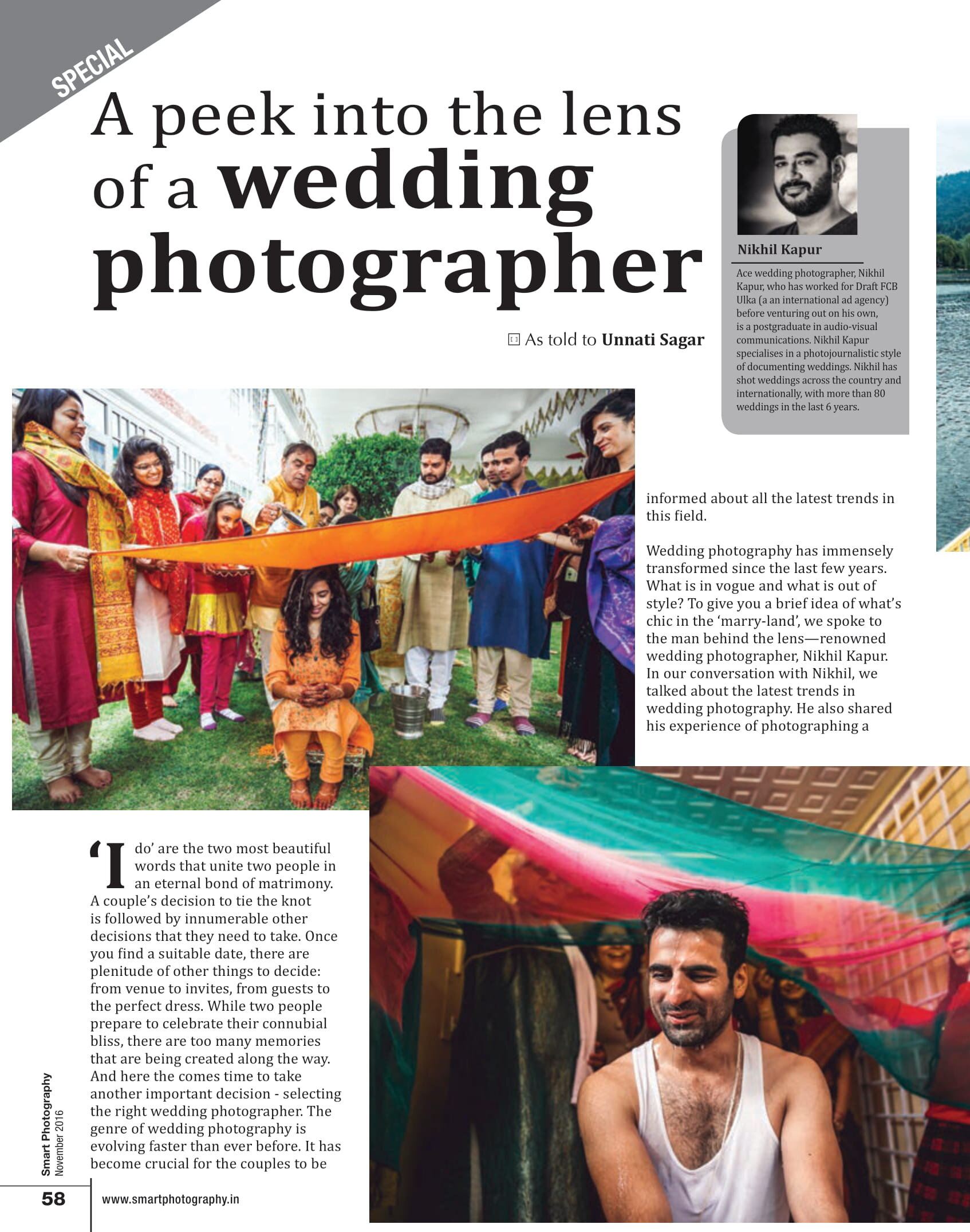 Smart Photography Magazine, November 2016 - Wedding Special - Nikhil Kapur-1.jpg