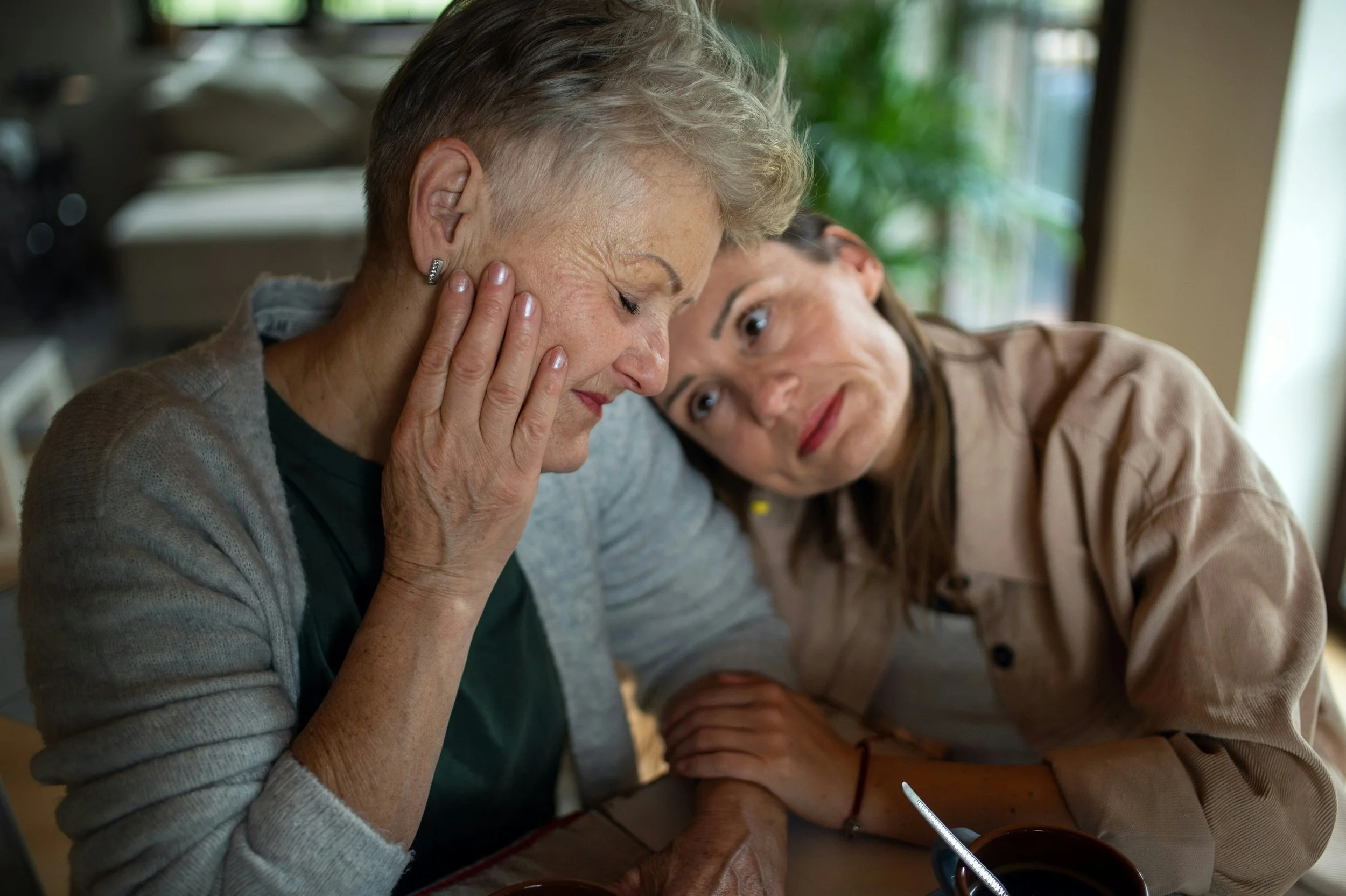 Mother and daughter co-regulating grief after loss